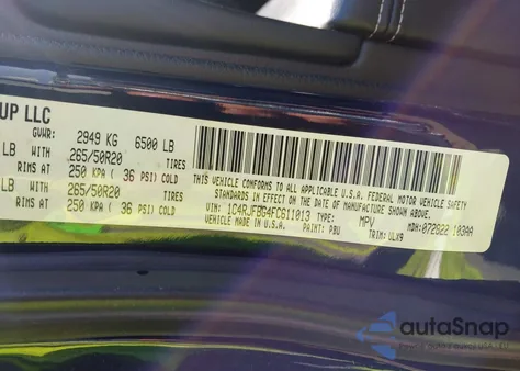 2015 Jeep Grand Cherokee Limited из США, поврежденный, VIN 1C4RJFBG4FC611013